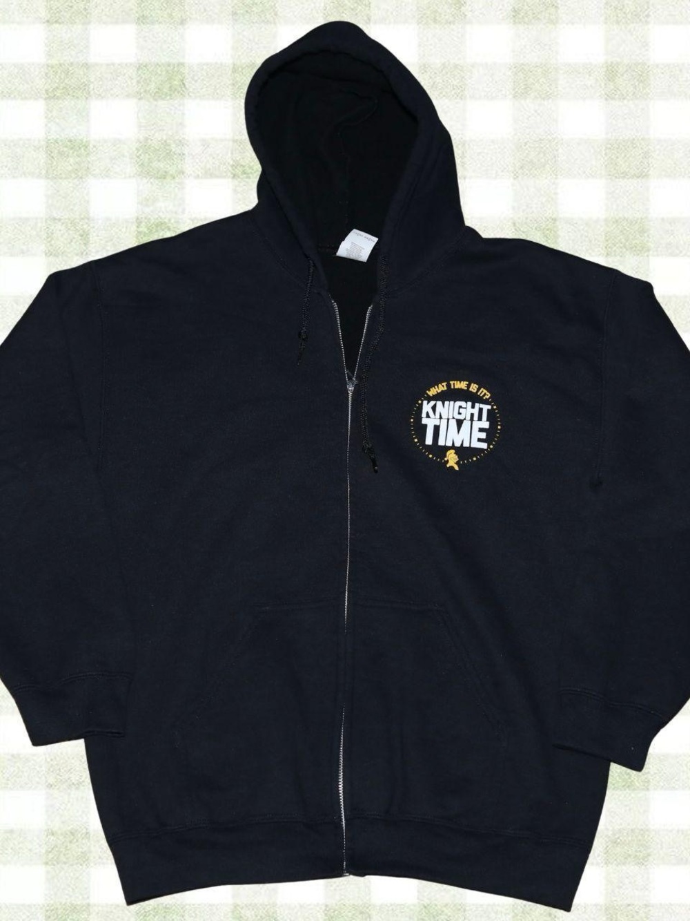 Knight Time Black Zip-Up Hoodie